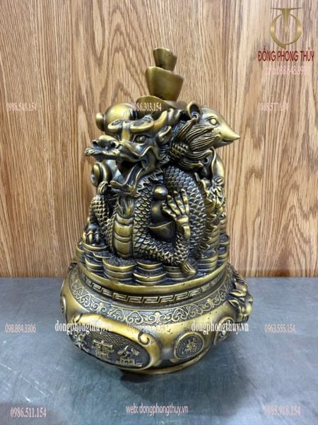 Tượng 12 con giáp bằng đồng cao 24 ngang 15 nặng 5kg/con