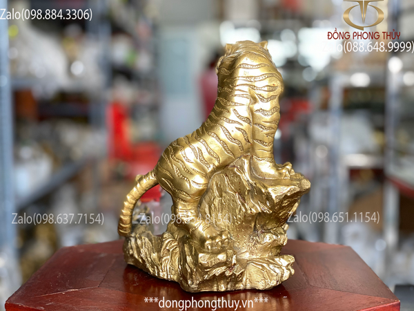 Tượng hổ bằng đồng 20.5cm