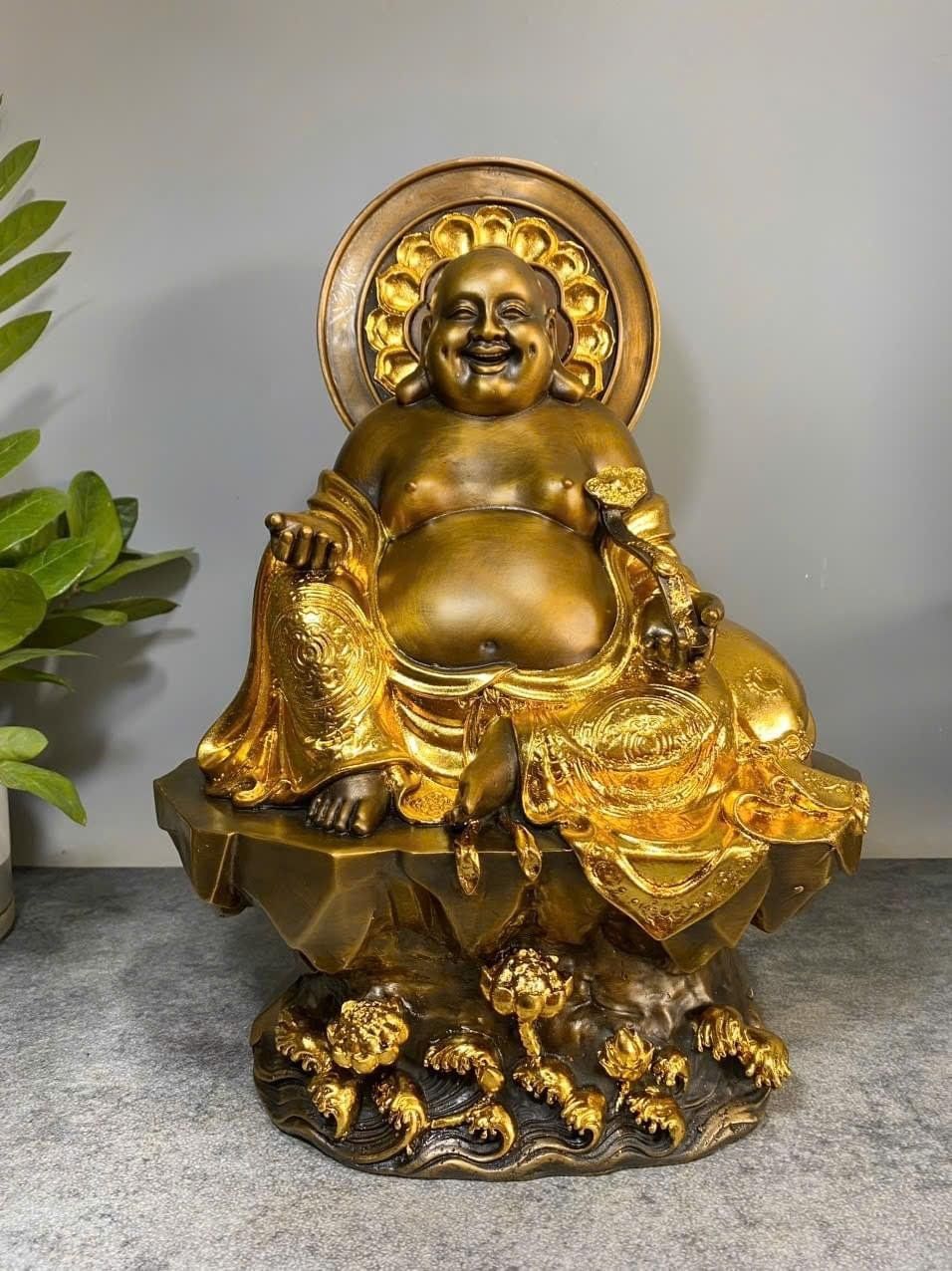 Tượng di lặc dát điểm vàng