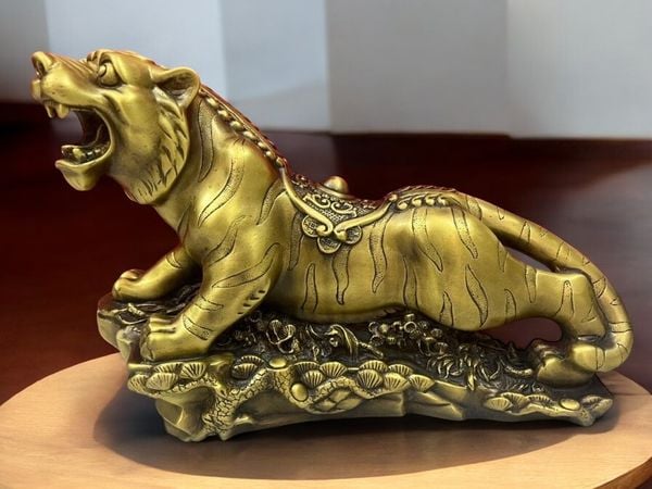 Tượng hổ phong thuỷ đế tùng lưng dây tiền