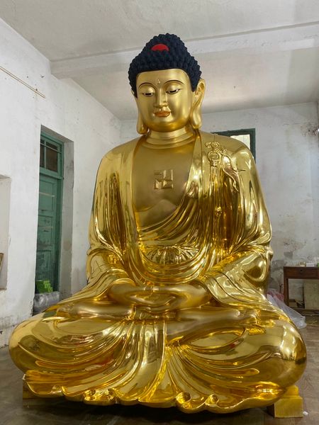 Tượng phật A Di Đà 2m8 ngồi toạ đài sen