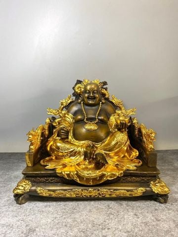 Di lặc bằng đồng dát vàng