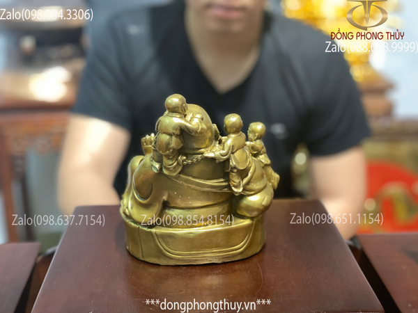 Tượng di lặc bằng đồng 17cm