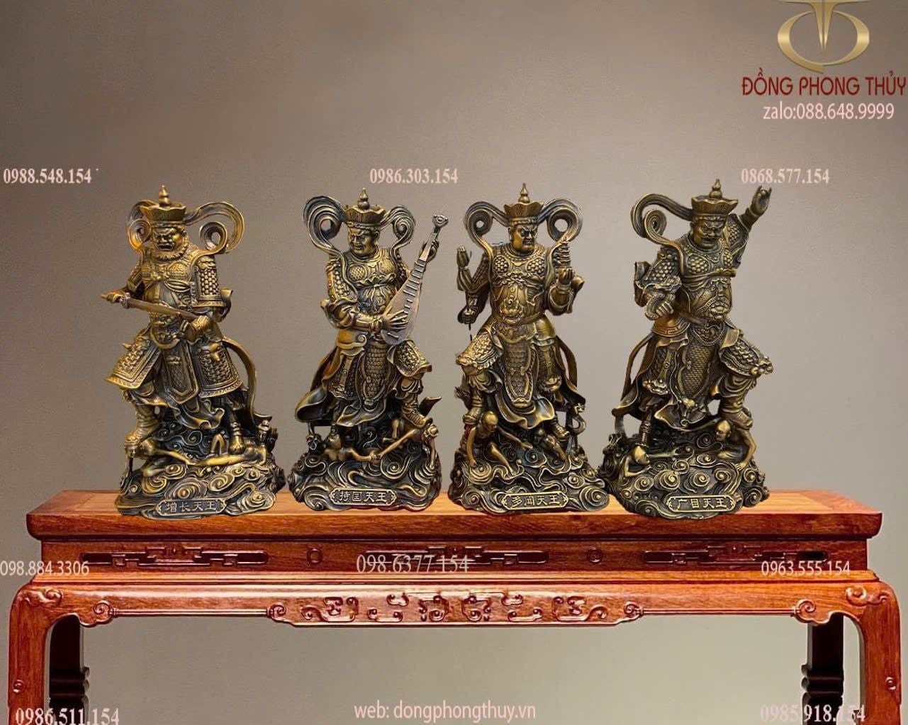 Bộ Tứ Đại Thiên Vương cao 41 ngang 19 sâu 10 nặng 27 kg