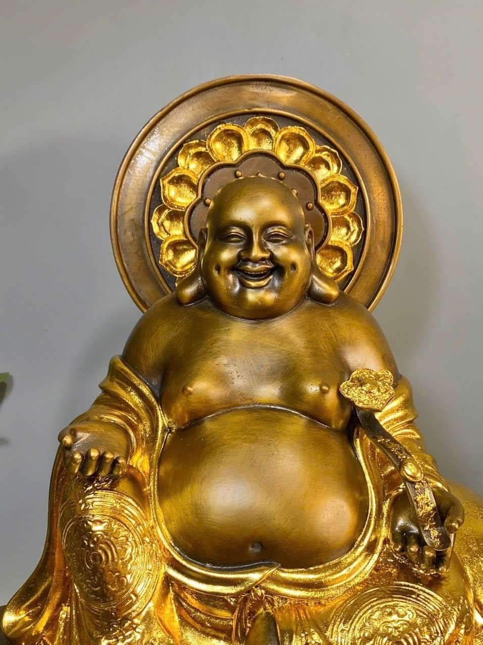 Tượng di lặc dát điểm vàng