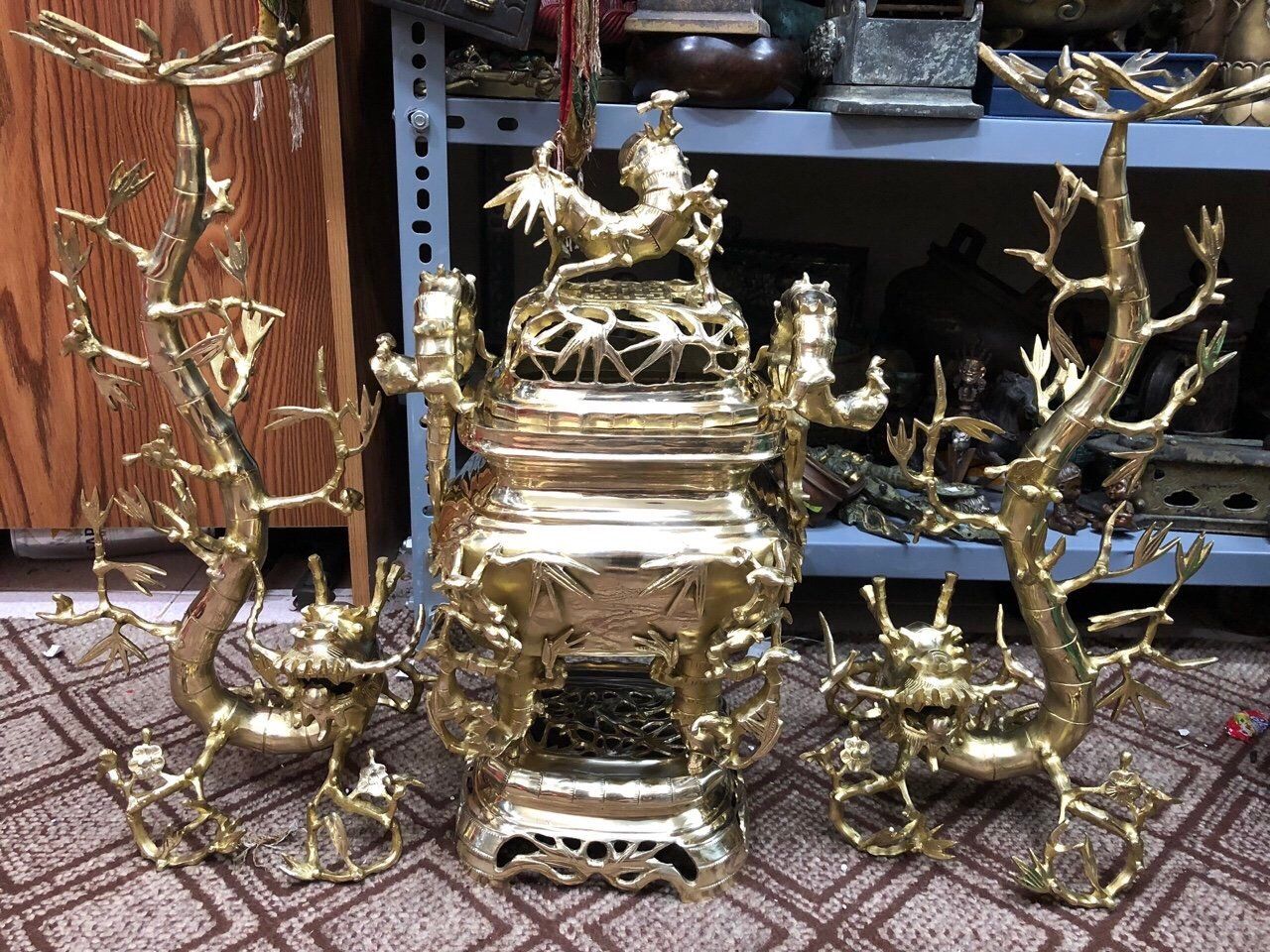 Lư hương trúc mai hóa long