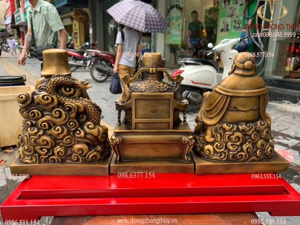 Ông thần tiền - Thần Tài- Thổ Địa bằng đồng 20cm