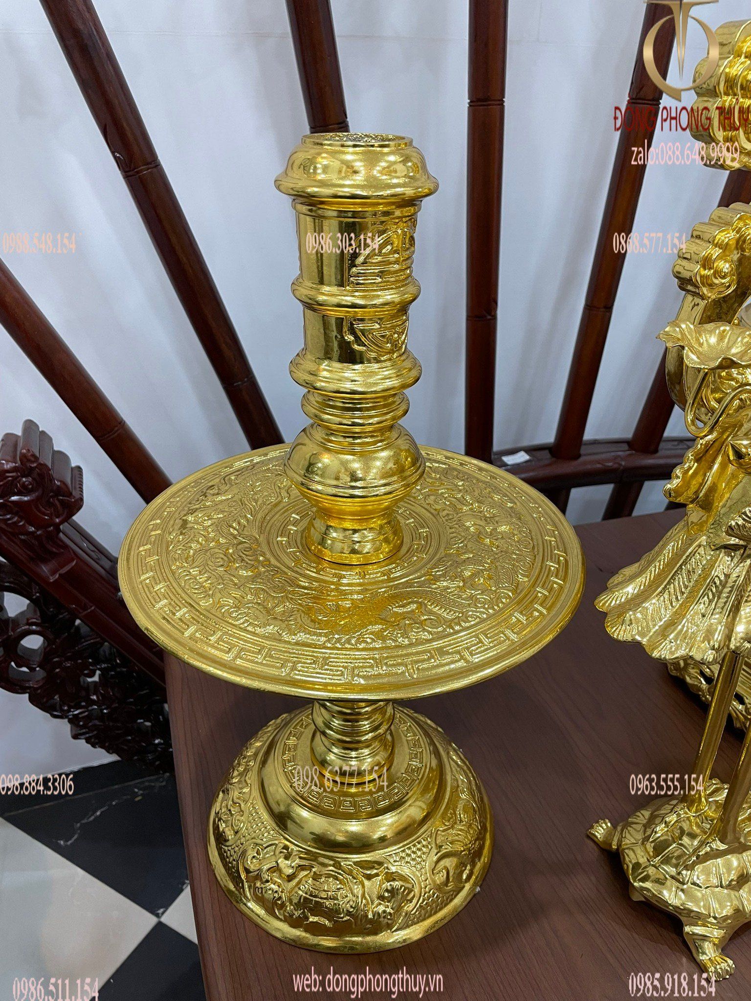 Bộ ngũ sự đỉnh đồng 65 dát vàng