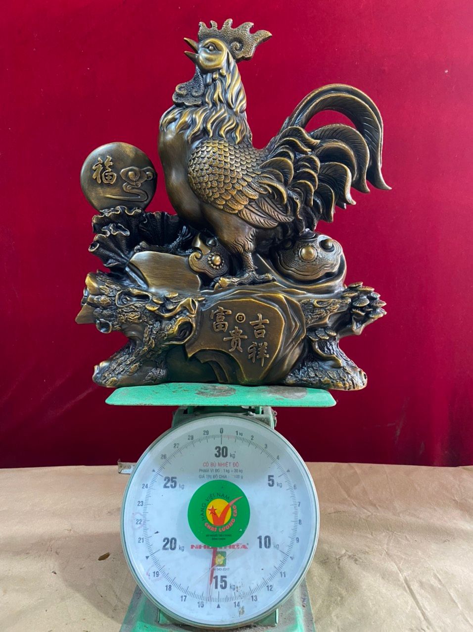 Tượng Gà phong thủy kt c 43 x36x16 nặng 15 kg