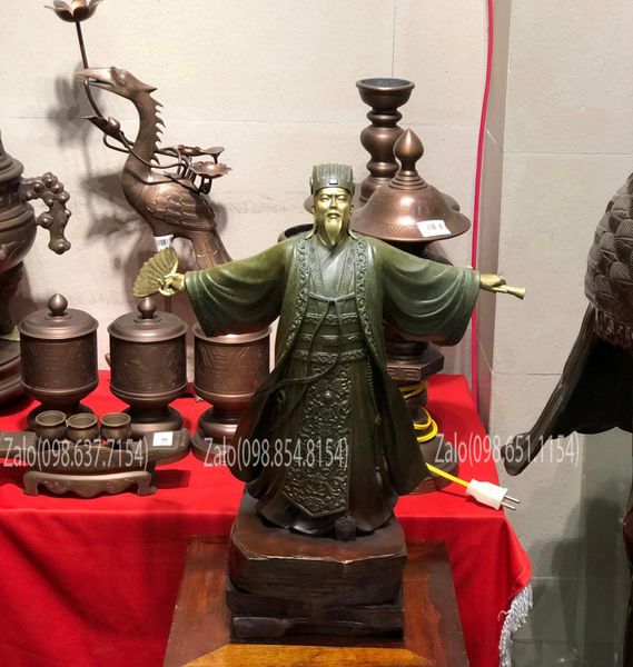 Tượng Khổng Minh Gia Cát Lượng bằng đồng