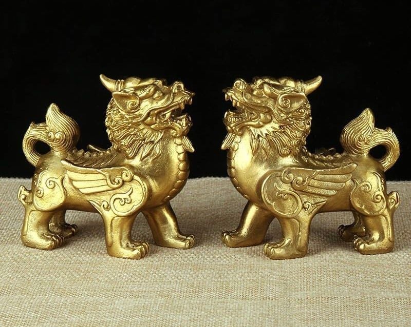 Tỳ hưu phong thủy bằng đồng 9cm