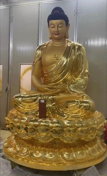 Tượng phật A Di Đà 2m8 ngồi toạ đài sen