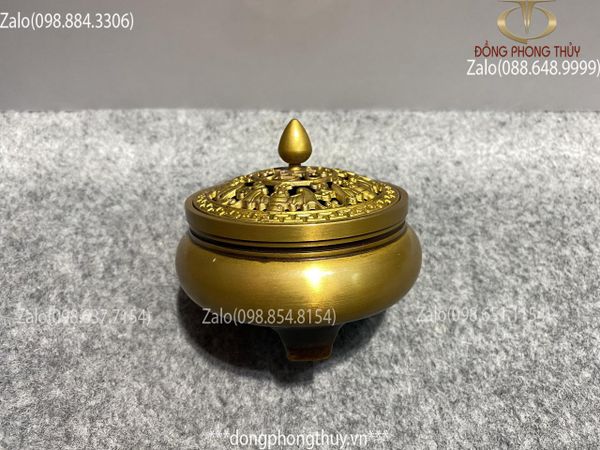 Lư xông trầm Dơi Ngũ Phúc bằng đồng
