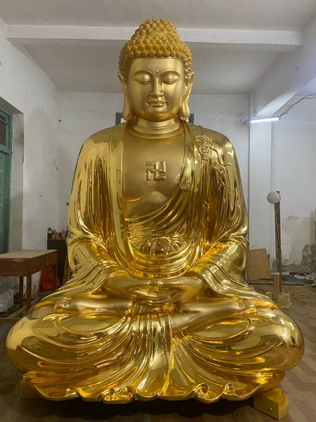 Tượng phật A Di Đà 2m8 ngồi toạ đài sen