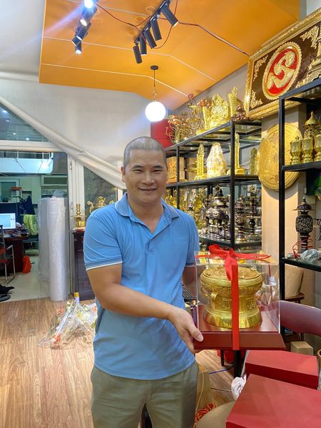 Trống Đồng Đông Sơn Thiếp Vàng 24K -Đủ Kích Thước 15 cm đến 1 mét