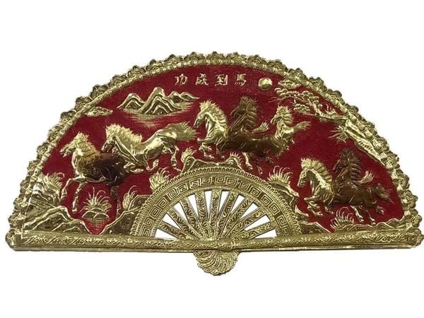 Tranh Mã Đáo Thành Công bằng đồng 60cm*1m2 nền đỏ