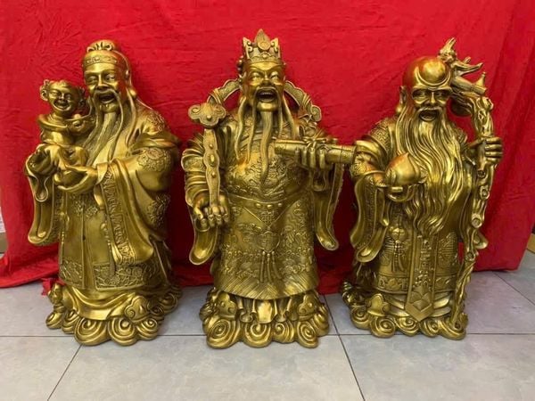 Tượng tam đa phúc lộc thọ cao 56cm 42kg