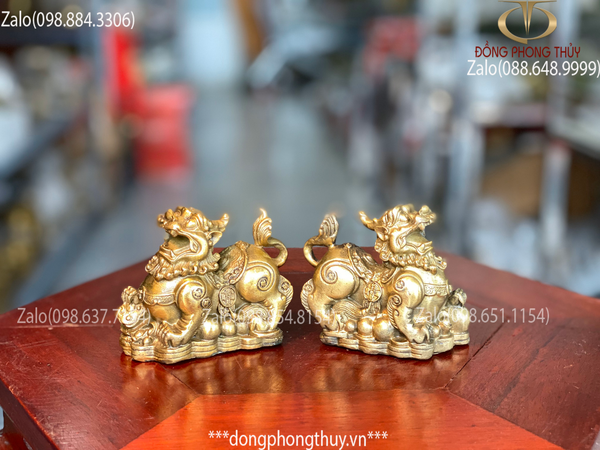 Tỳ hưu phong thủy bằng đồng như ý 7cm