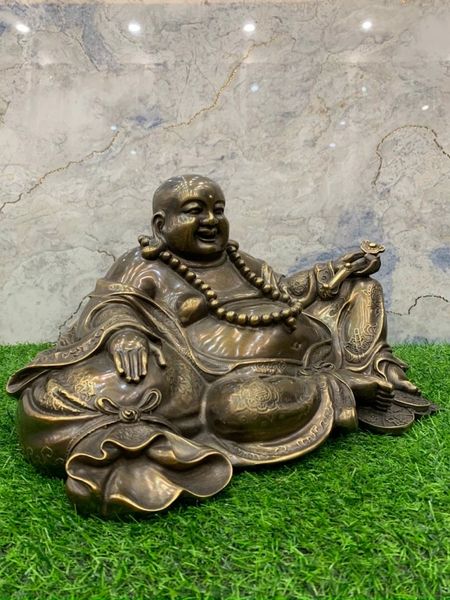 Tượng phật di lặc bằng đồng 22*41cm nặng 7,5kg