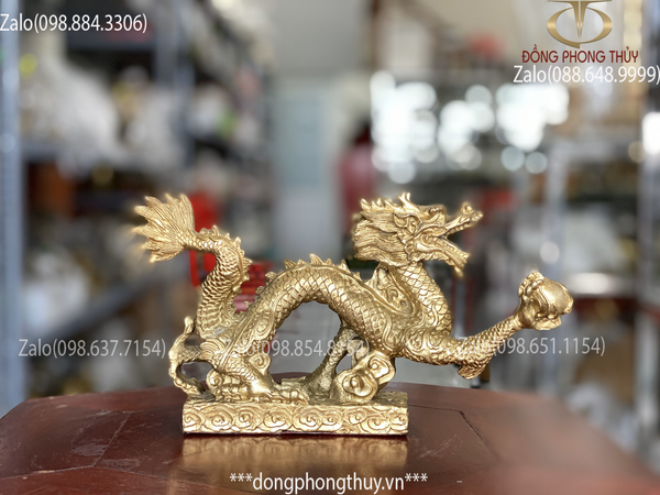 Tượng rồng bằng đồng 11,5cm