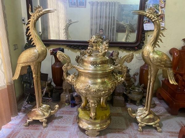 Đôi hạc đồng cát tút 1m76 nặng 125kg