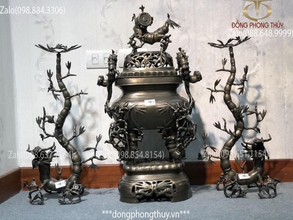 Bộ Đỉnh đồng trúc mai hóa long 70 23,6kg