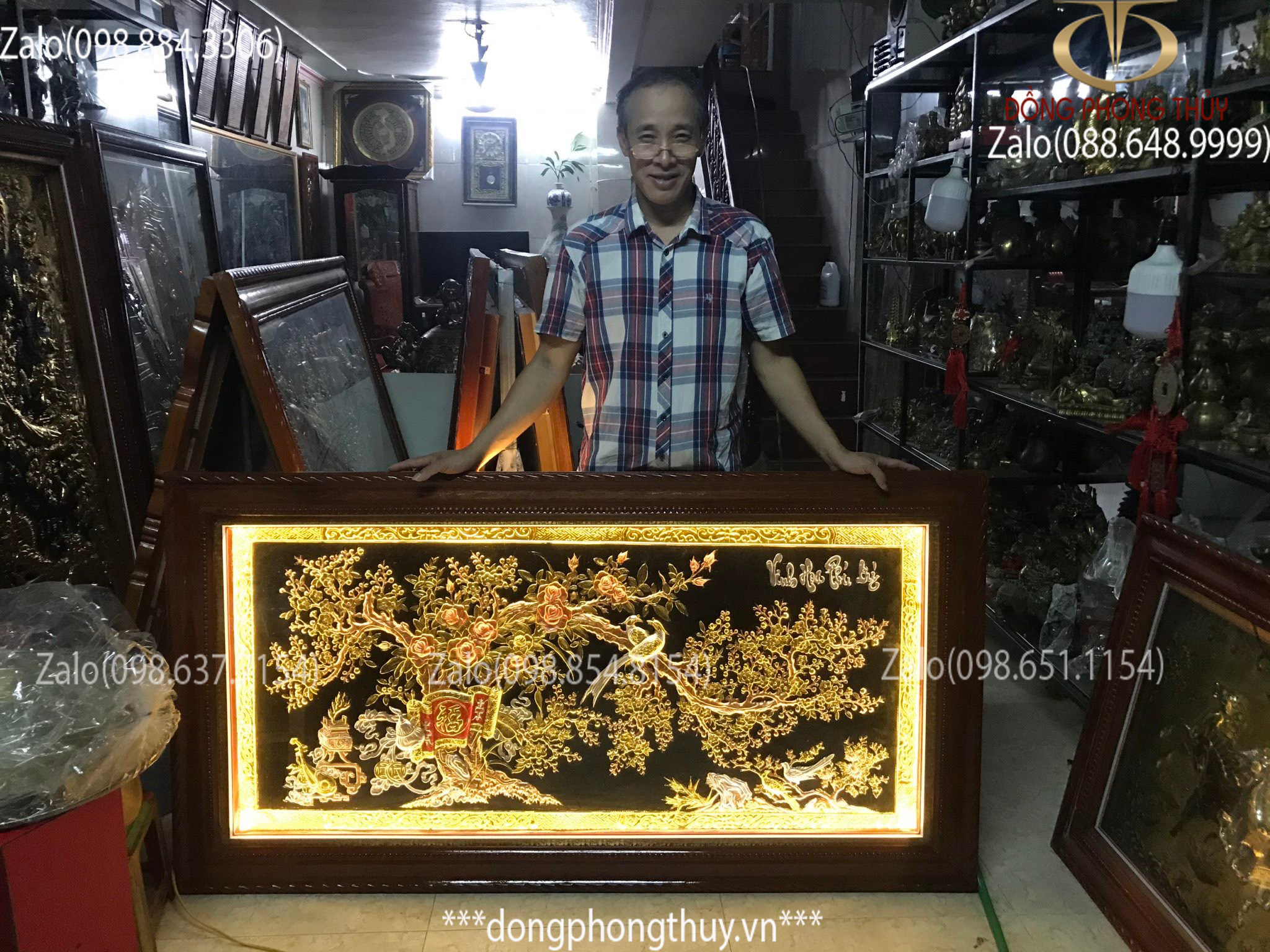 tranh đồng vinh hoa phú quý