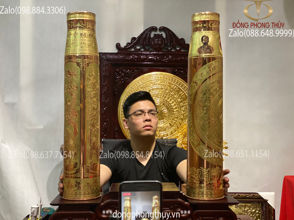 Lọ hoa bằng đồng cattut 70cm 17kg