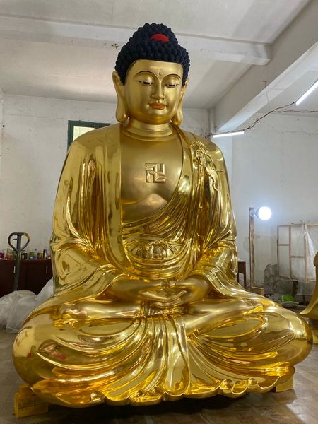 Tượng phật A Di Đà 2m8 ngồi toạ đài sen