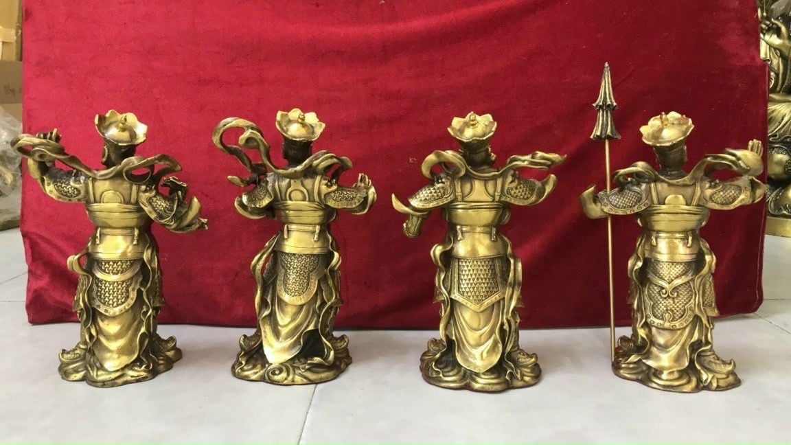Tứ đại thiên vương bằng đồng cao 26 nặng 6kg