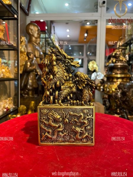 Ấn rồng phong thủy cao 17,5cm