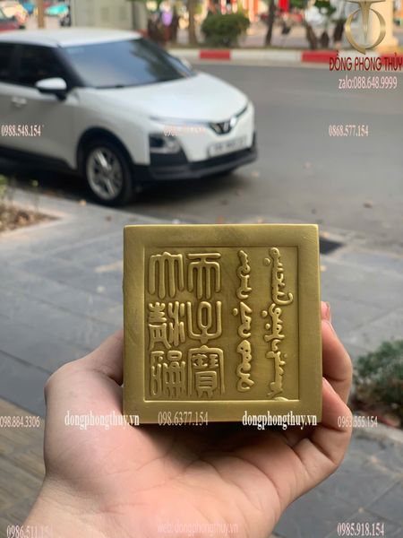 Ấn rồng bằng đồng cao 14.5 ngang 9 nặng 1kg
