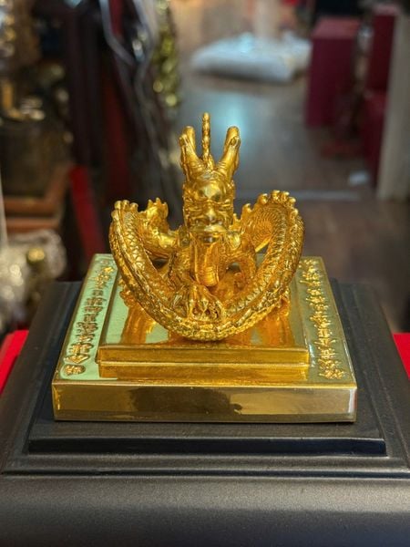 Ấn rồng Hoàng Đế Chi Bảo dát vàng 24k
