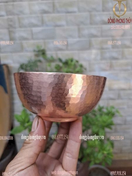 Bát đồng đỏ gò thủ công