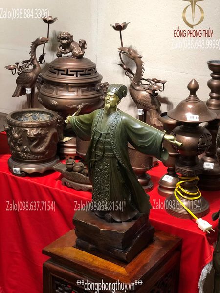 Tượng Khổng Minh Gia Cát Lượng bằng đồng