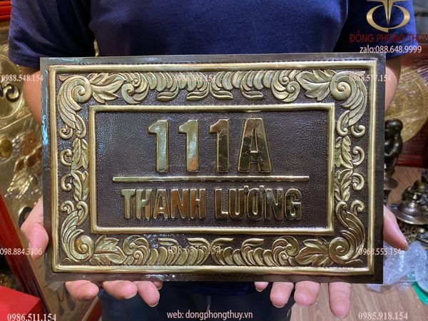 Biển số nhà bằng đồng theo yêu cầu