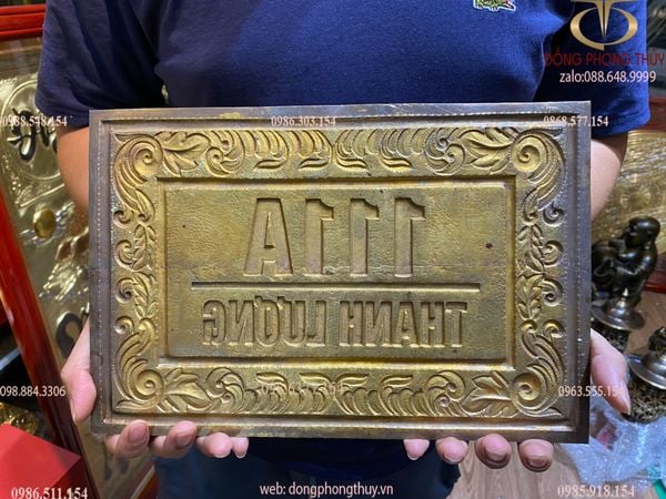 Biển số nhà bằng đồng theo yêu cầu