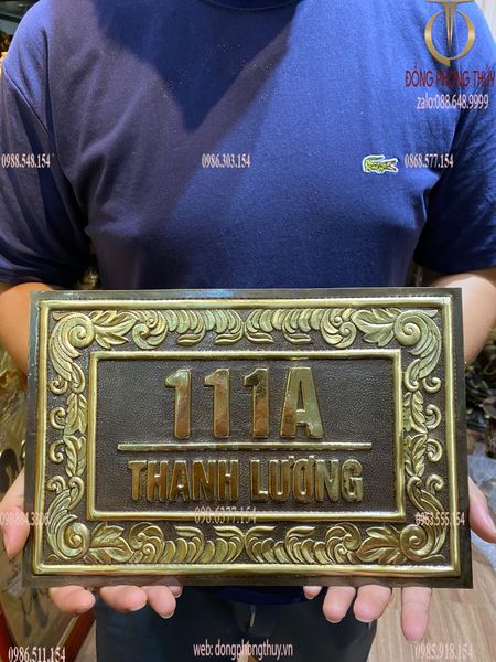 Biển số nhà bằng đồng theo yêu cầu