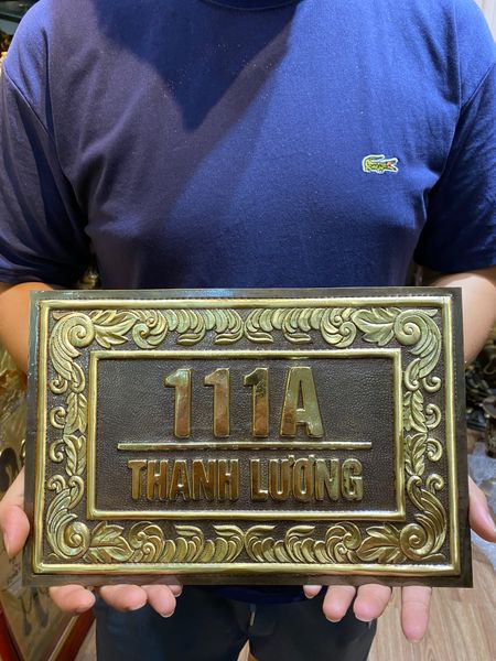 Biển số nhà bằng đồng theo yêu cầu