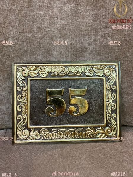 Biển số nhà bằng đồng theo yêu cầu
