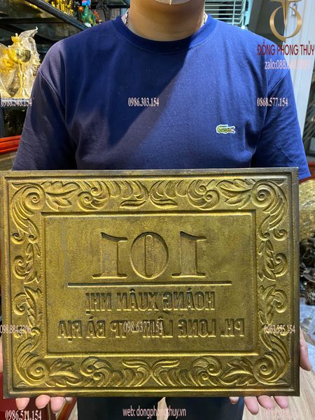 Biển số nhà bằng đồng theo yêu cầu