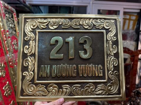 Biển số nhà bằng đồng 25*30