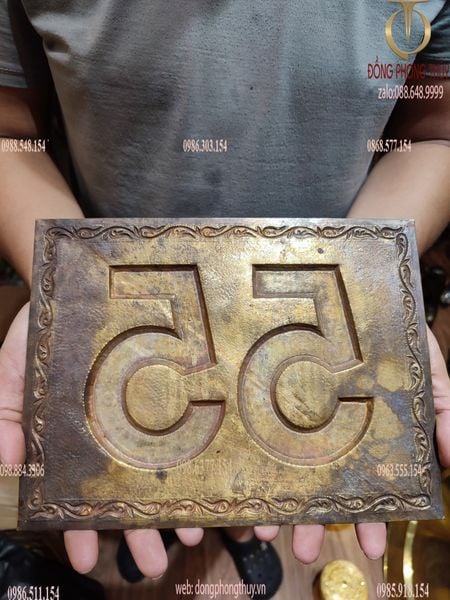 Biển số nhà bằng đồng 24x18cm