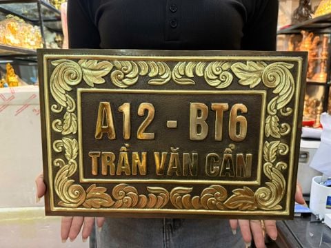 Biển số nhà bằng đồng 20x35cm