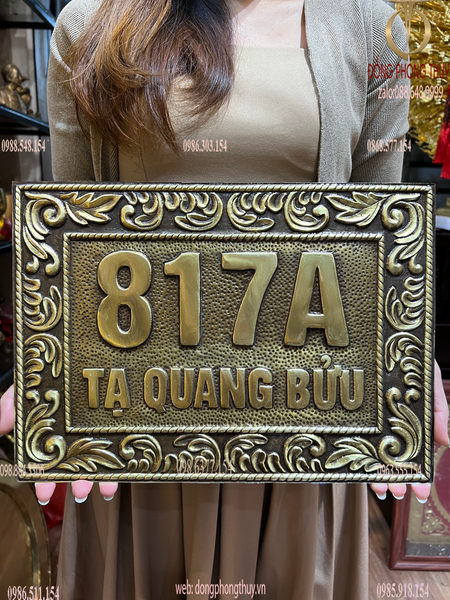 Biển số nhà bằng đồng