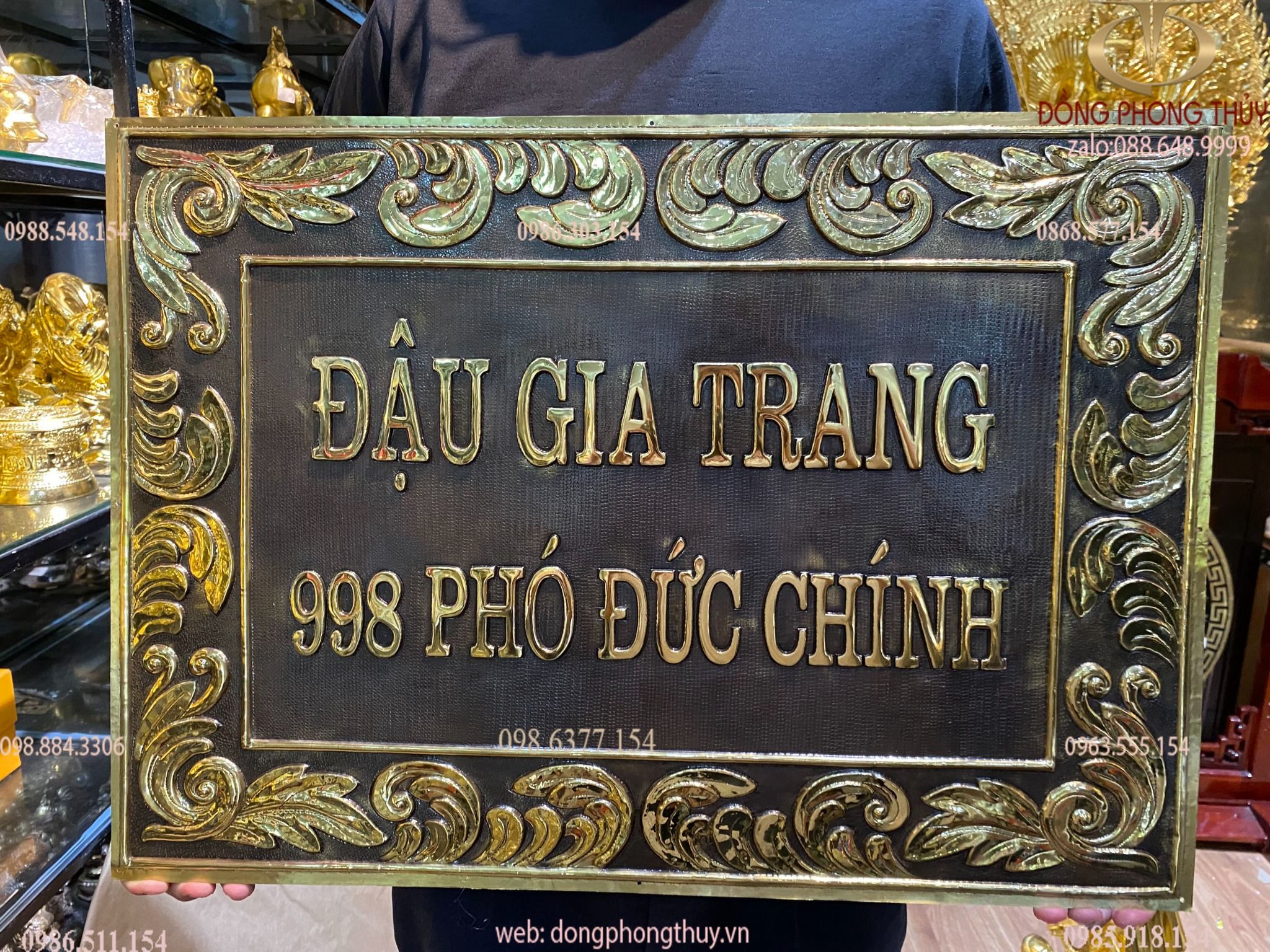 Biển số nhà bằng đồng