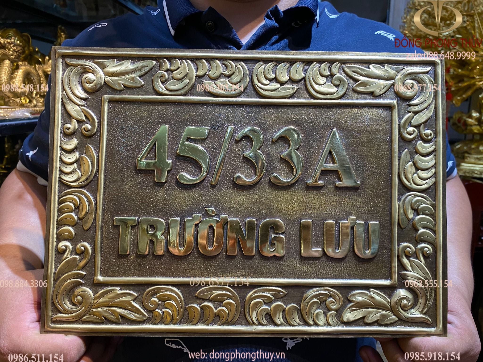 Biển số nhà bằng đồng