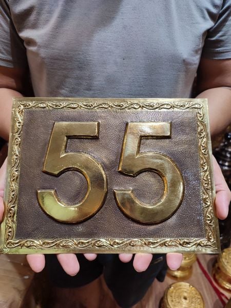 Biển số nhà bằng đồng 24x18cm