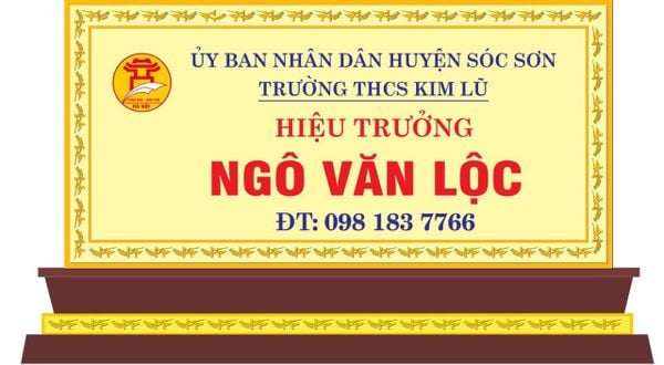 Bảng tên để bàn mạ vàng 24k