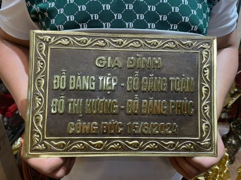 Biển số nhà bằng đồng